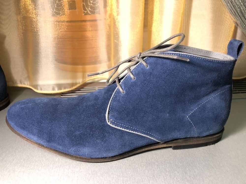 Мужские синие ботинки, полуботинки, лофферы LLOYD 41 размер ОРИГИНАЛ