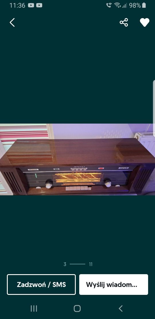 Bardzo Duże Radio Lampowe z 1964 r Philips B7X44A Stan Kolekcjonerski