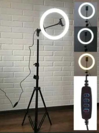 Комплект блогера Кільцева Лампа 20 см зі штативом 2,1м Кольцевая