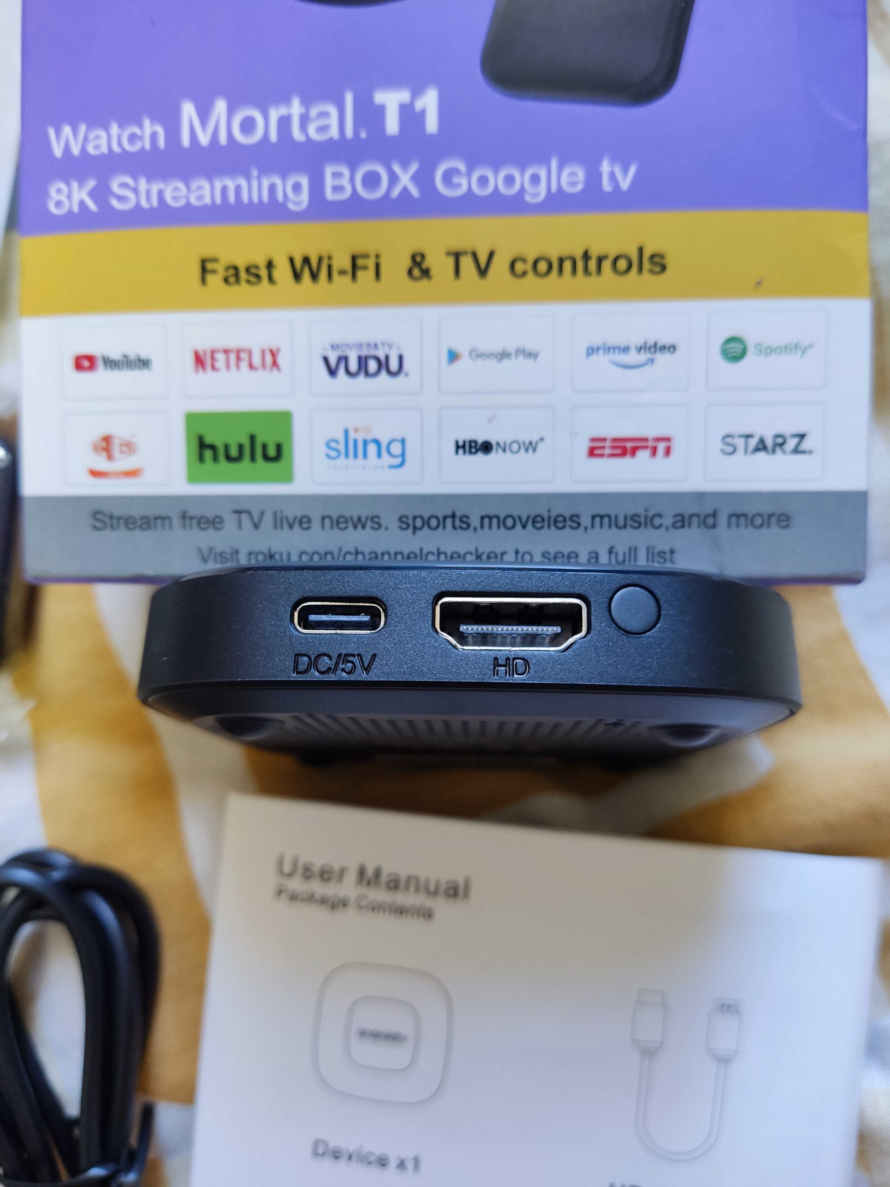 Cмарт ТВ андроид приставка Mortal T1 2/16 GB 4K TV Box Android 14