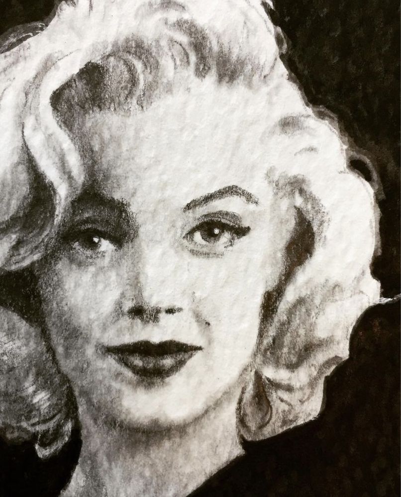 Marilyn Monroe Rysunek Obraz Duży Oryginalny Portret