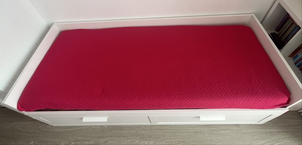 BRIMNES Cama Ikea indiv/dupla c/2 gav, branco