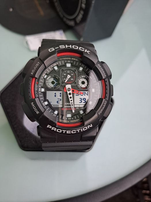 Zegarek męski CASIO G-SHOCK GA-100-1A4 komplet + pasek