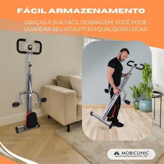 Equipamento de musculação VitalFit, dobrável, aço, máx. 125kg