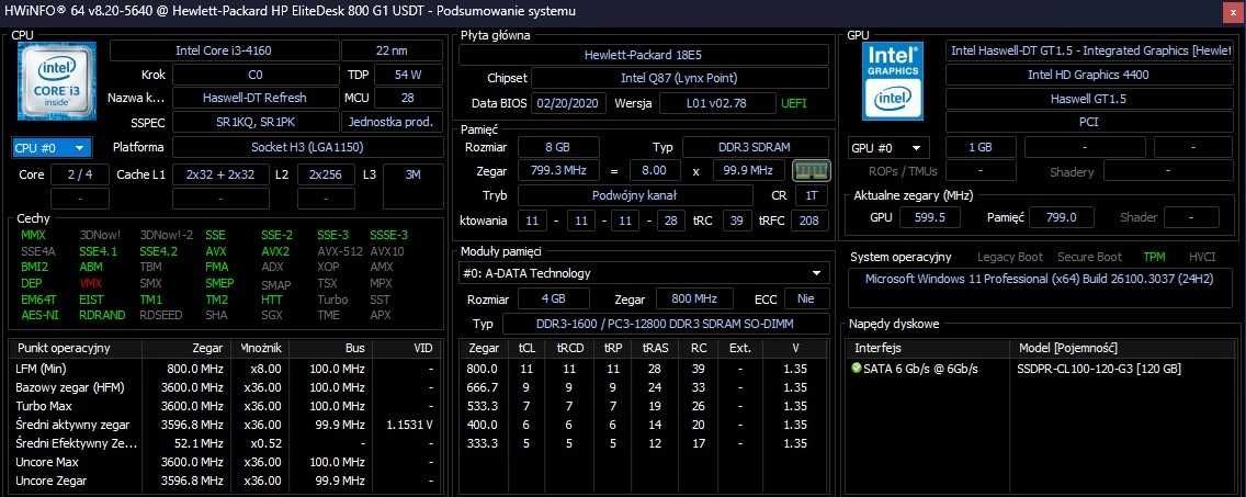 Hp Elitedesk 800 G1 Usdt I3 4160 8gb SSD Windows 11 + Atlas Os
