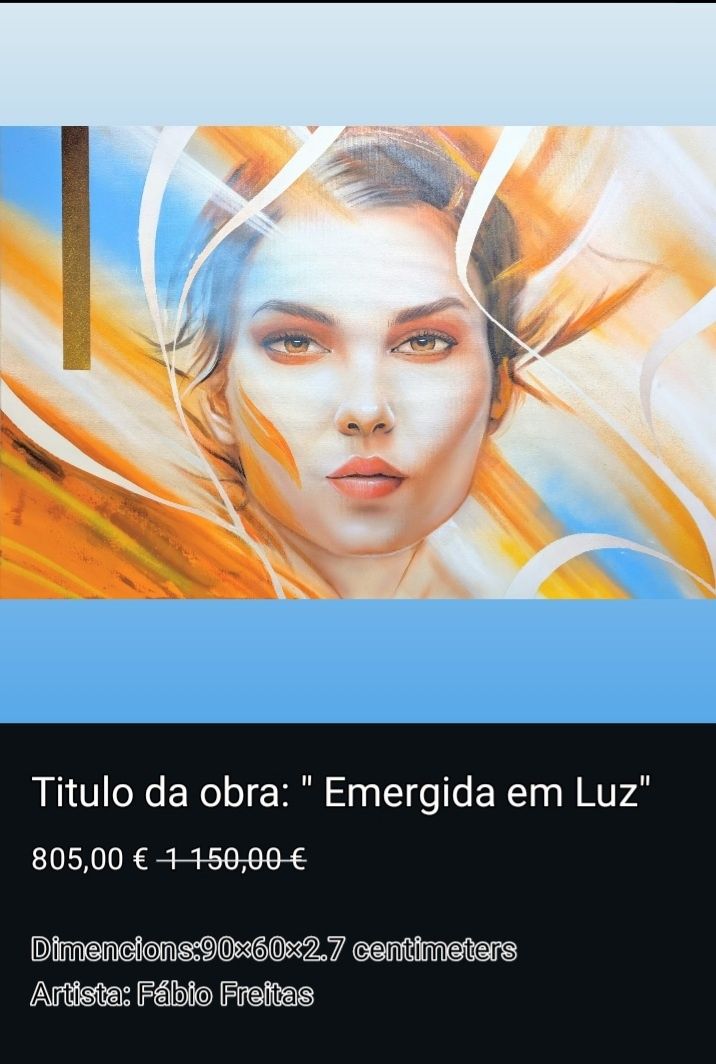 Obras de arte, pintura em telas