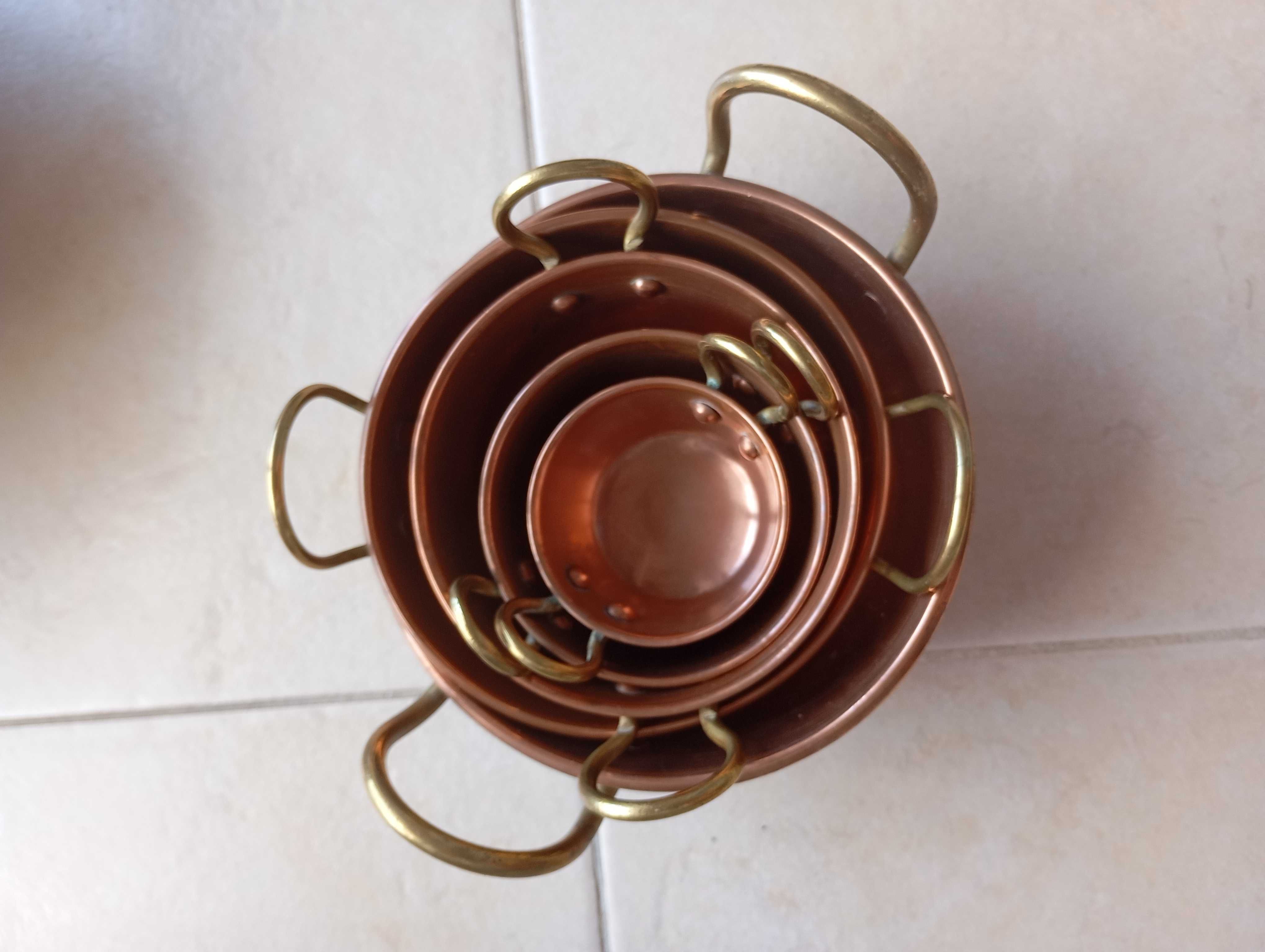 Conjunto tachos cobre