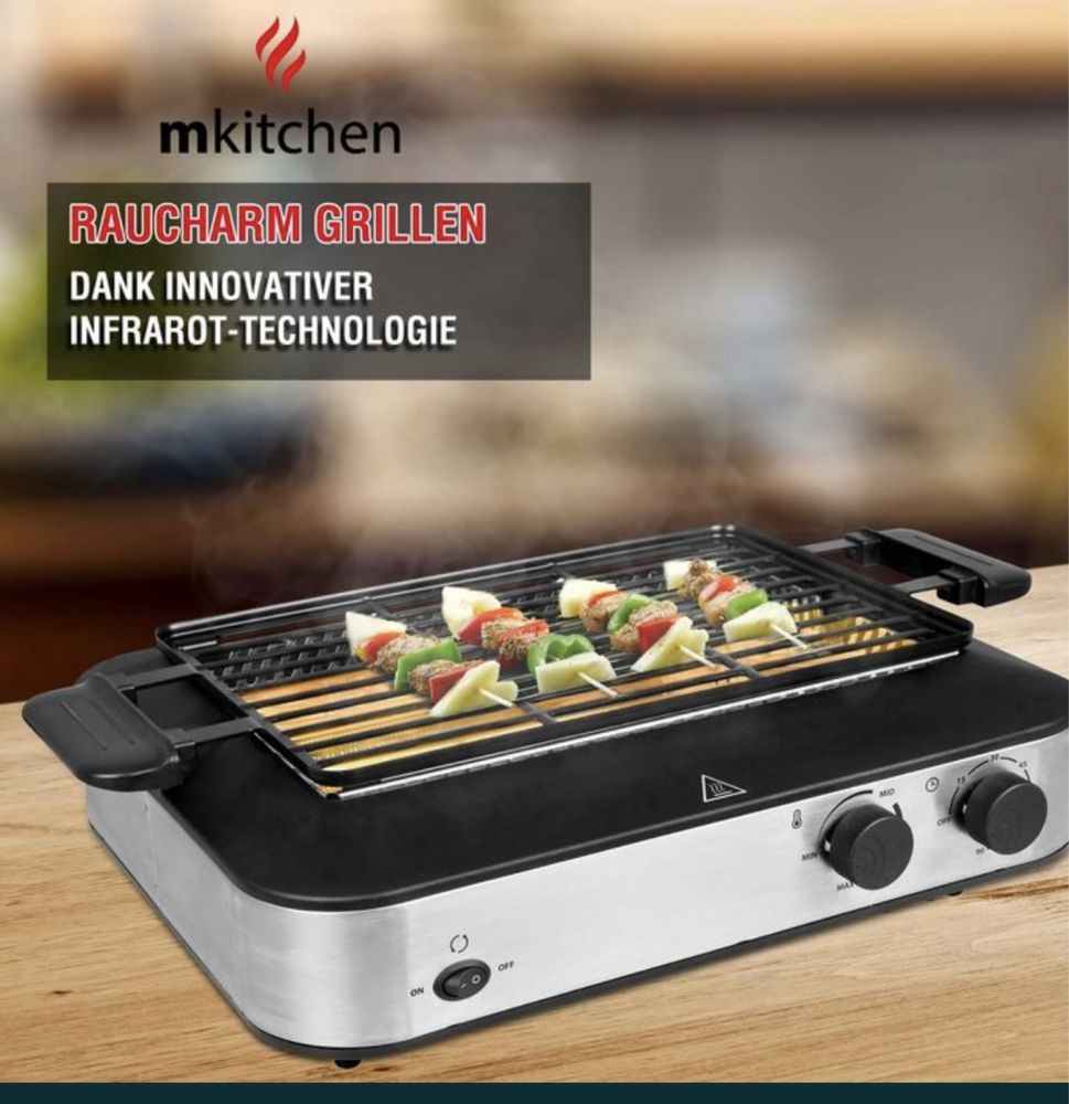 Nowy Grill elektryczny/ kebab/ wielofunkc BBQ MK 240  1600 W