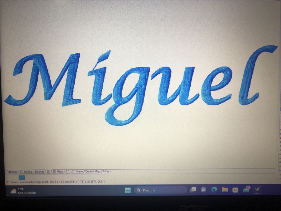 Vários tipos de bordado