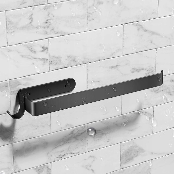 Gvolatee Wieszak Na Ręczniki 30 Cm Czarny Ścienny 2Szt
