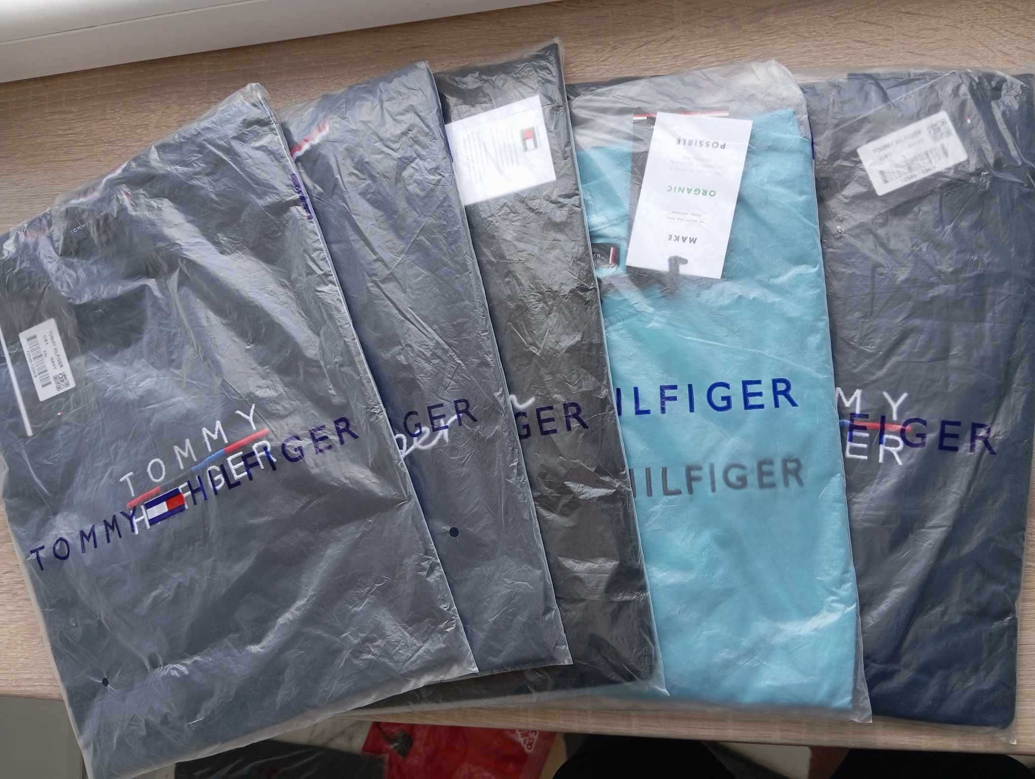 Koszulka Tommy Hilfiger, t-shirt classic, niebieska L, nowa kolekcja!