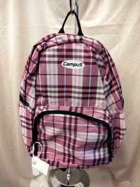 Plecak miejski/szkolny firmy CAMPUS. Śliwkowy deseń