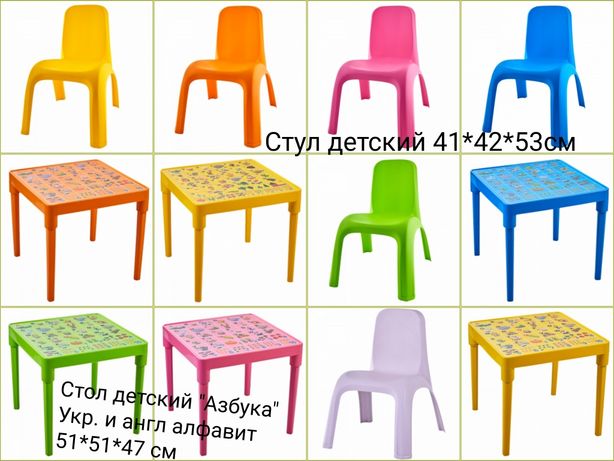 Детская мебель, детский стол стул, пластиковая мебель, комод