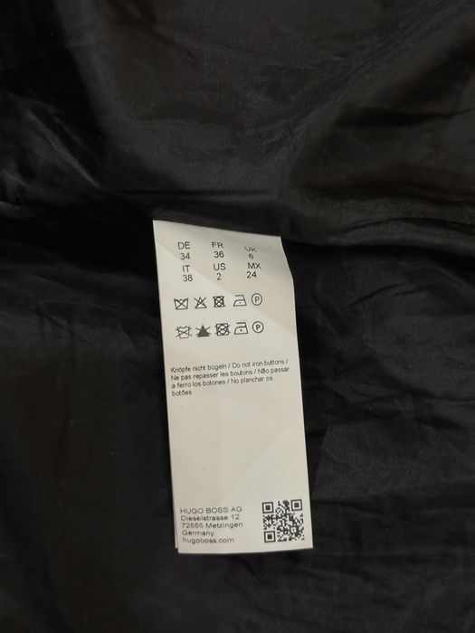 Пальто HUGO teddy оверсайз колір чорний