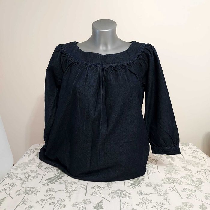 Bluzka H&M XS Niebieska Bawełniana Damska