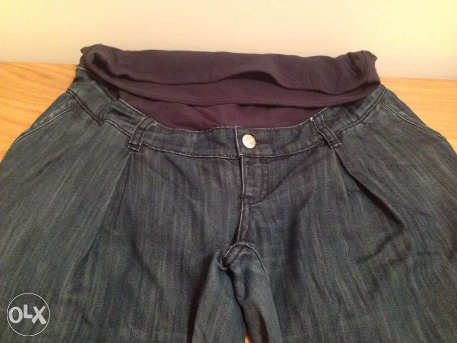 Calças ganga jeans evolutivo gravidez pré mamã cocoon