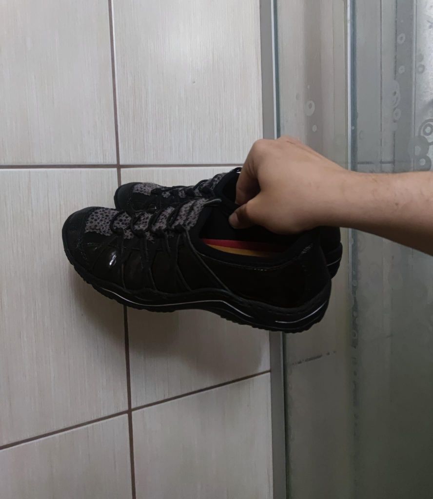 buty damskie 41 mokasyny półbuty Rieker sneakersy woman laufer czarne