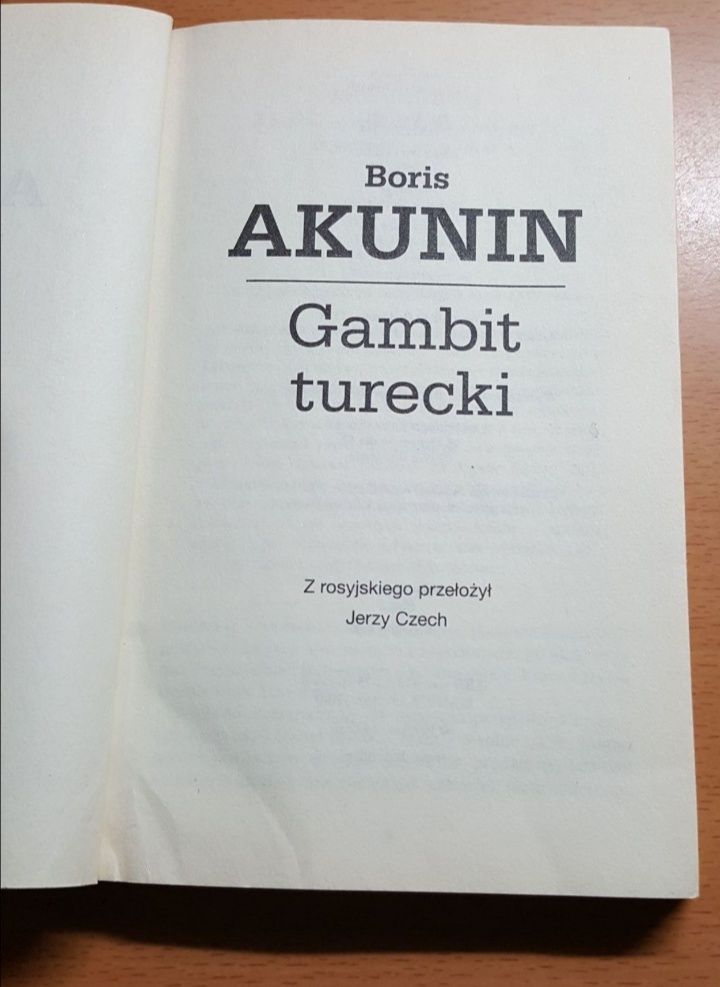 Książka, KRYMINAŁ retro, "Gambit turecki", Boris Akunin