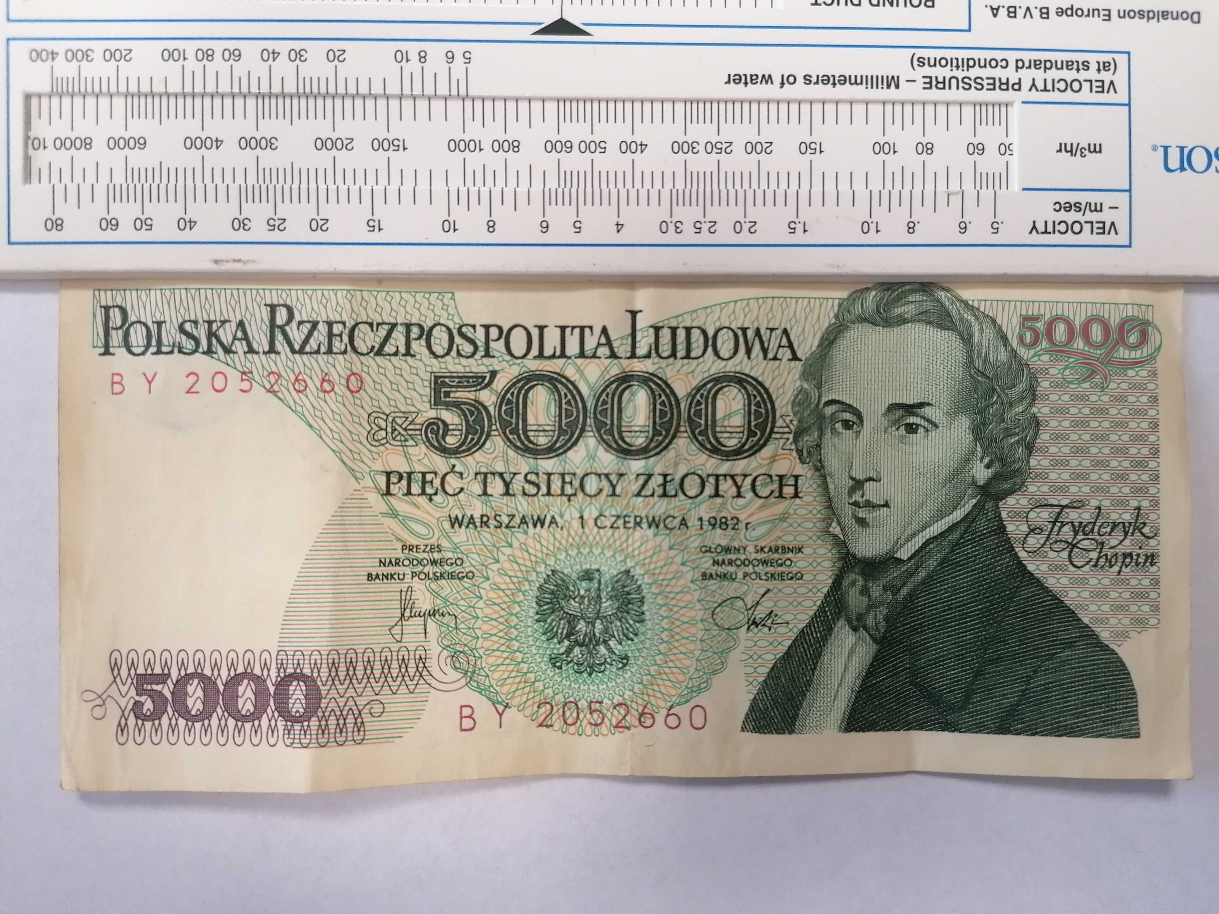 Banknot 5000 zł, seria BY, 1 czerwiec 1982 r