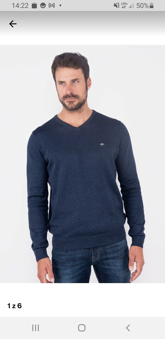 FYNCH-HATTON sweter męski Nowy Bawełna Premium M