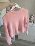 Krótki sweter pudrowy róż r 36