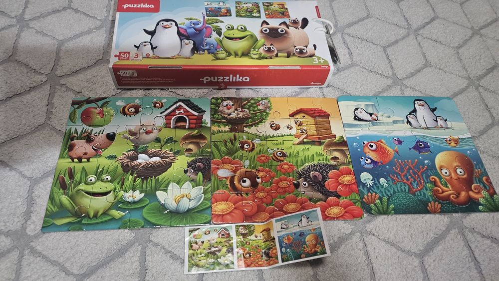 Пазли Улюблені тварини 3 в 1