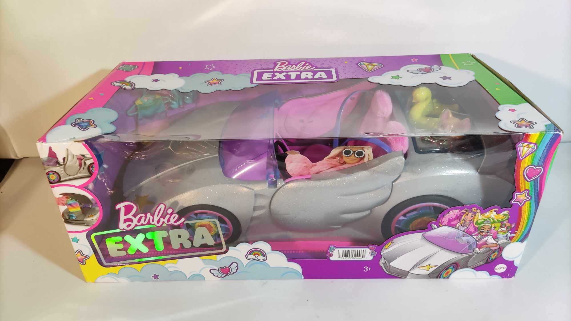 BARBIE EXTRA KABRIOLET gwiazd dla lalek + piesek + akcesoria HDJ47