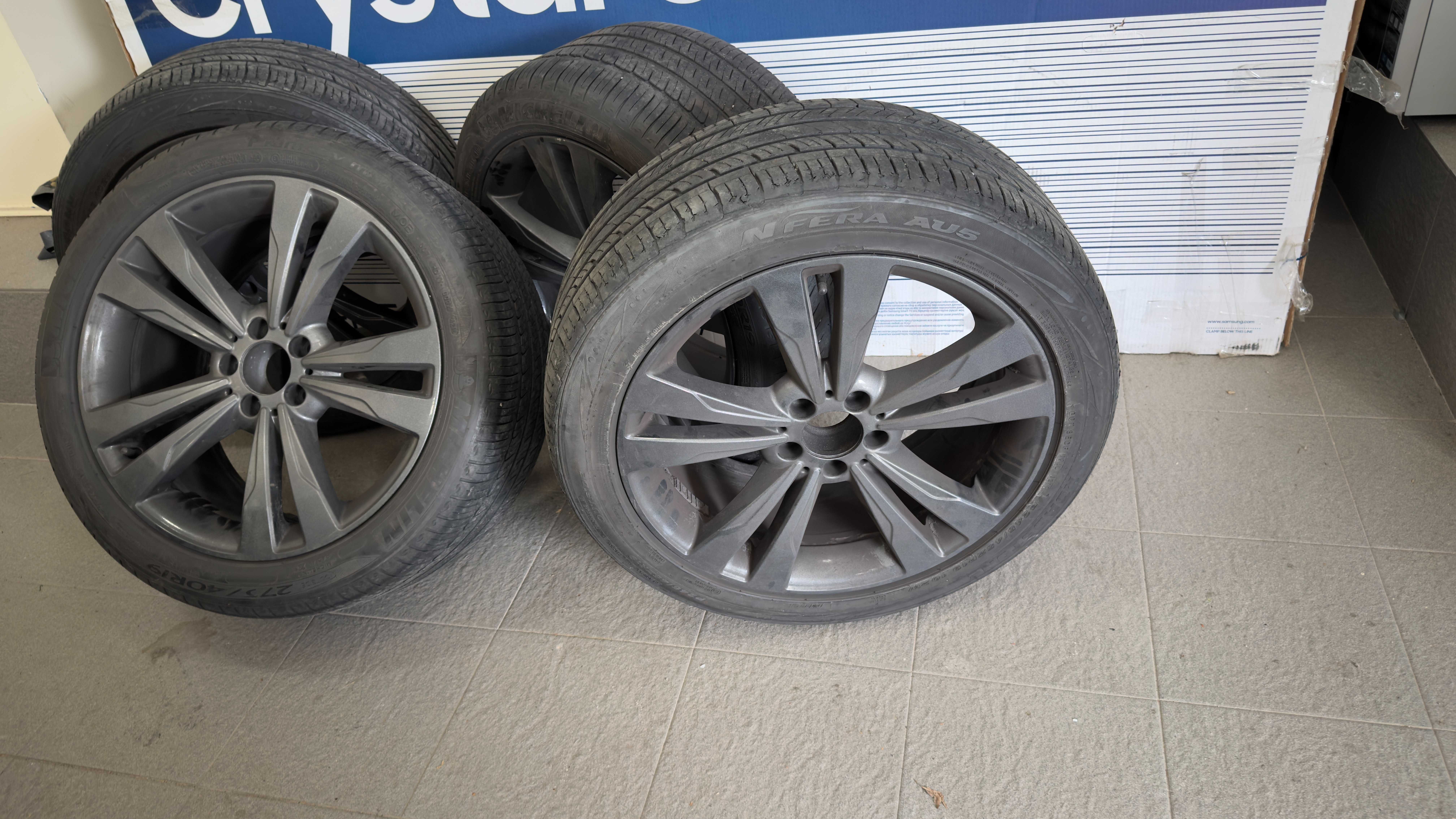 Диски Mercedes різноширокі R19 275/40  245/45 з резиною бу