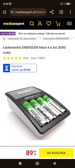 Ładowarka do baterii energizer
