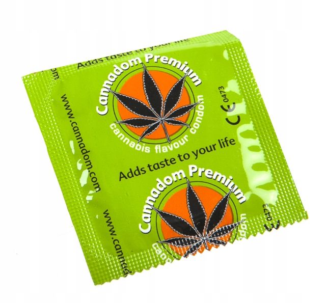 Prezerwatywa Cannadom Premium Zapach i smak konopi indyjskich 1 szt