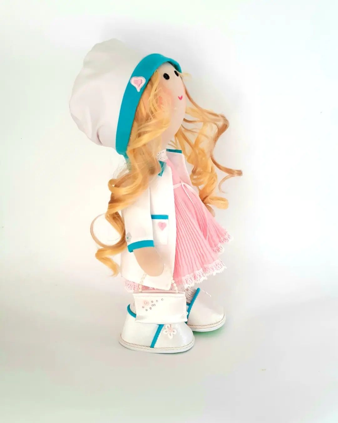 Текстильная кукла врач медицина ручной работы лялька