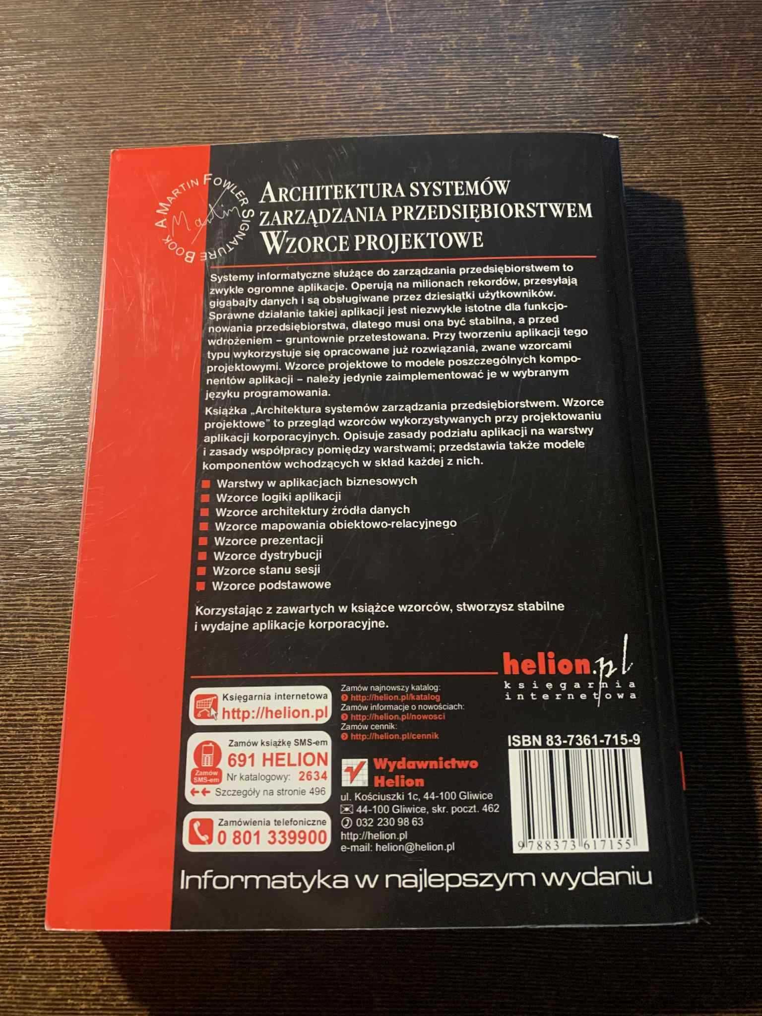 Architektura systemów zarządzania przedsiębiorstwem wzorce projektowe