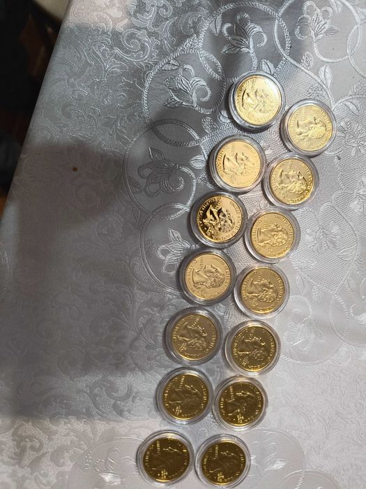 Słynne ćwierćdolarówki amerykańskie platerowane złotem