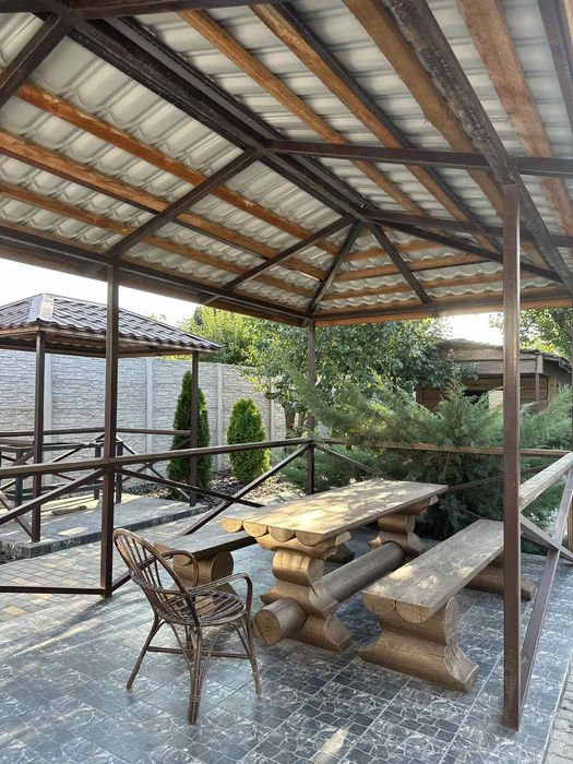 Баня на дровах с бассейном