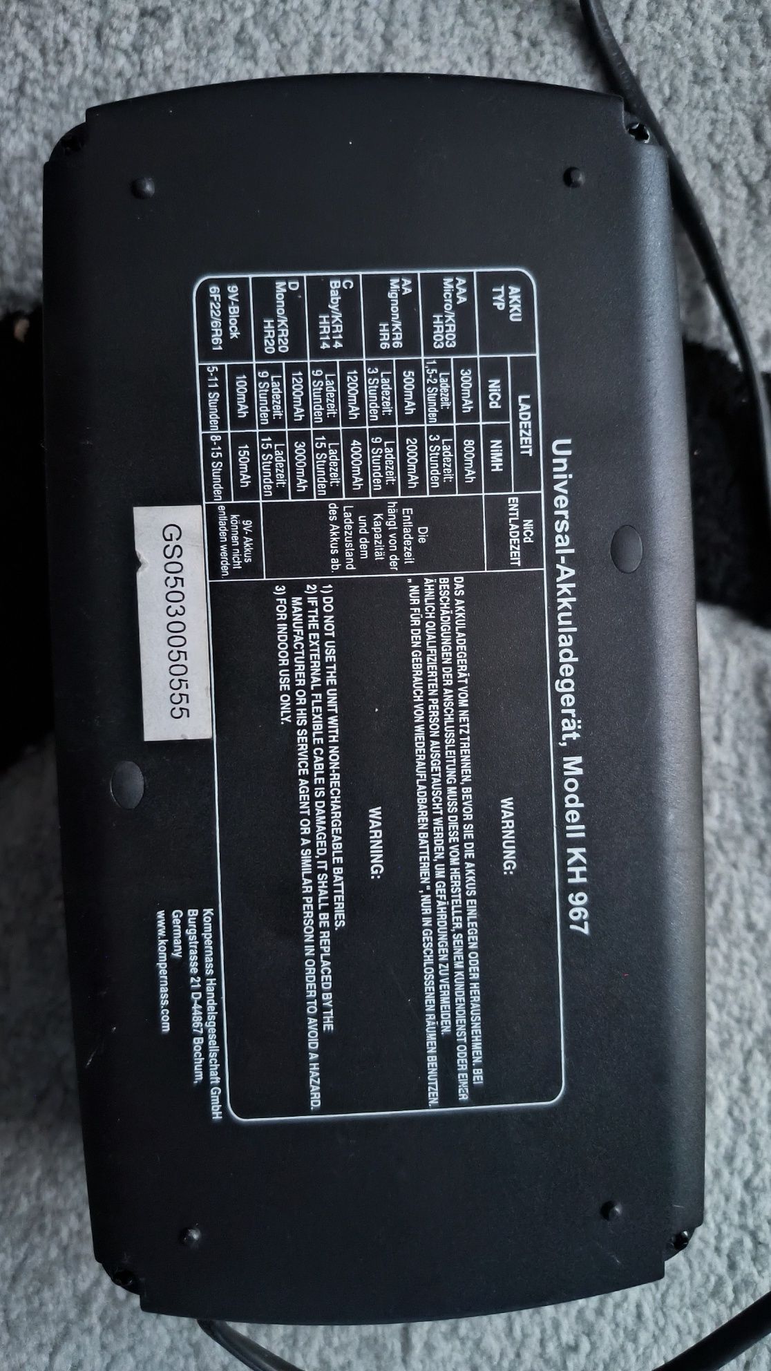 Ładowarka do akumulatorów, baterii TRONIC KH 967