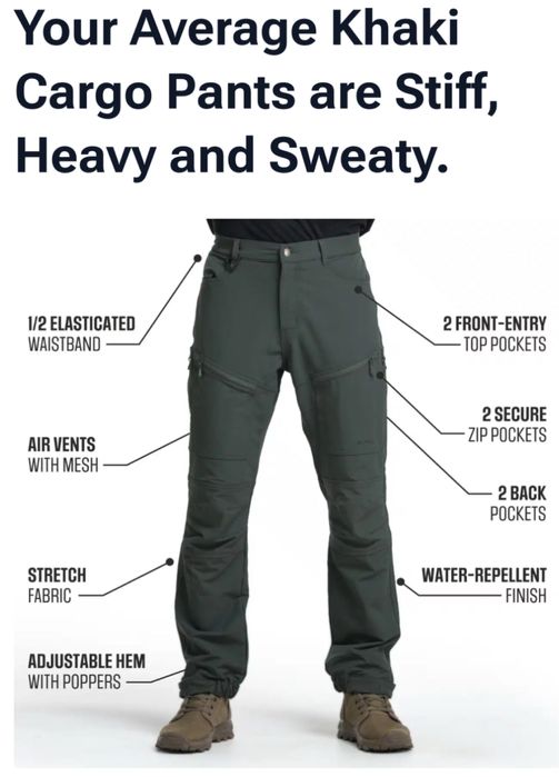 Amerykańskie Spodnie taktyczne Cargo BAERSKIN rozmiary L i XL