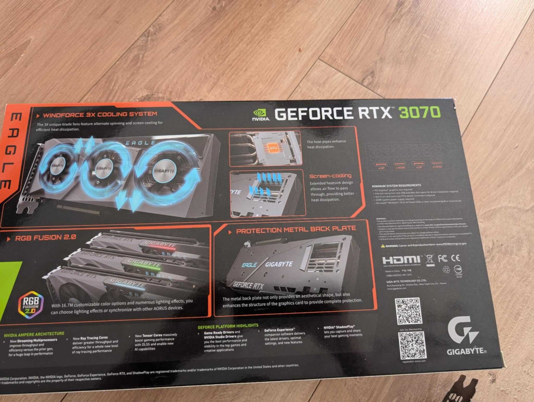 Gigabyte GeForce RTX 3070 EAGLE OC 8GB GDDR6