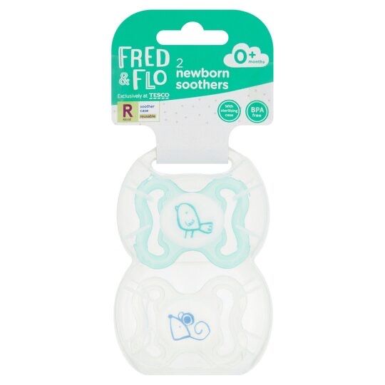 Пустышки для новорожденных Fred & Flo, 2 шт. в упаковке бутылочки