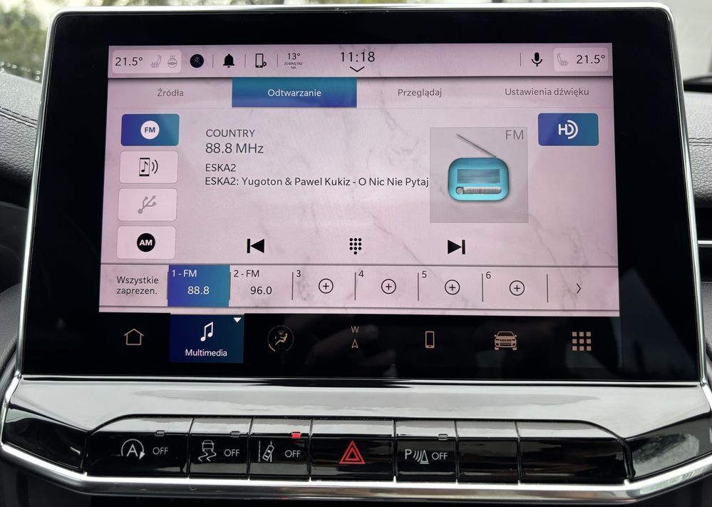 Jeep Compass radio uconnect 5 polski mapy lektor aplikacje youtube