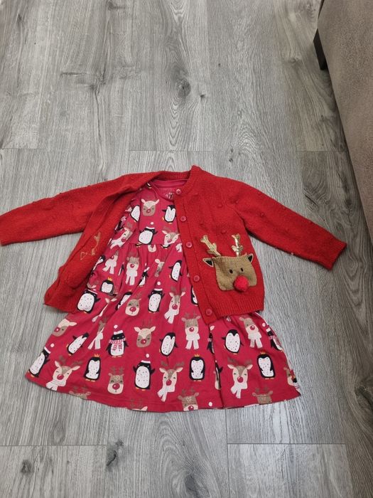 Новорічний комплект для дівчинки F&F 2-3 роки новорічне плаття сукня