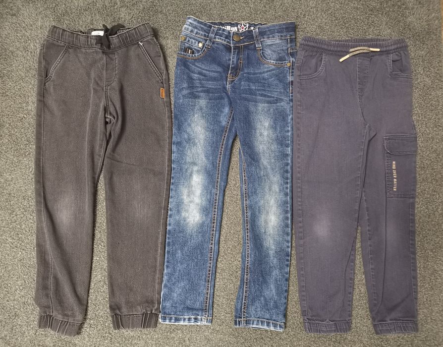 Spodnie  3 szt roz. 128