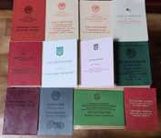 Старые документы разные удостоверения грамоты свидетельство