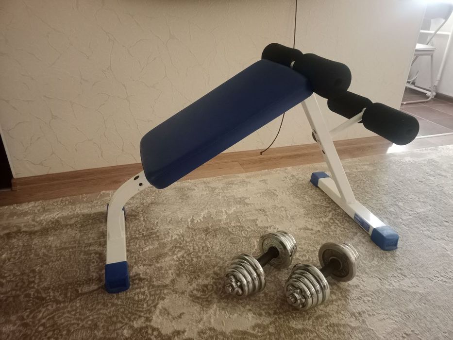 Скамья + гантели 2х8 цена за всё