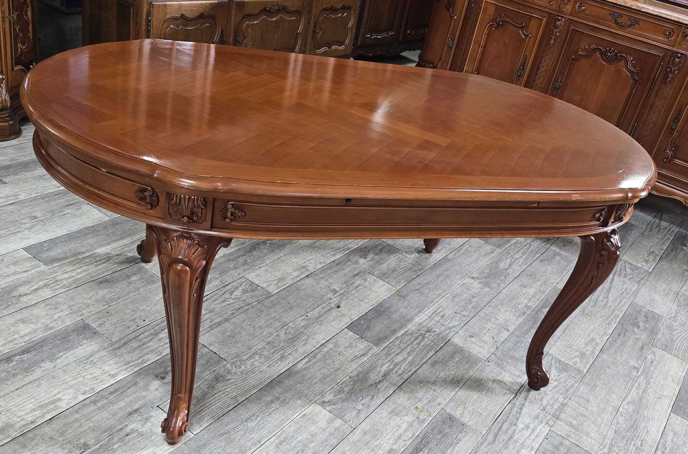 Unikatowy Francuski Rozkładany Stół + 4 Krzesła