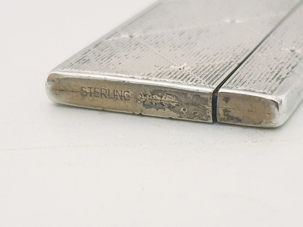 Lindo vintage pente de mala dobrável em prata Sterling 925