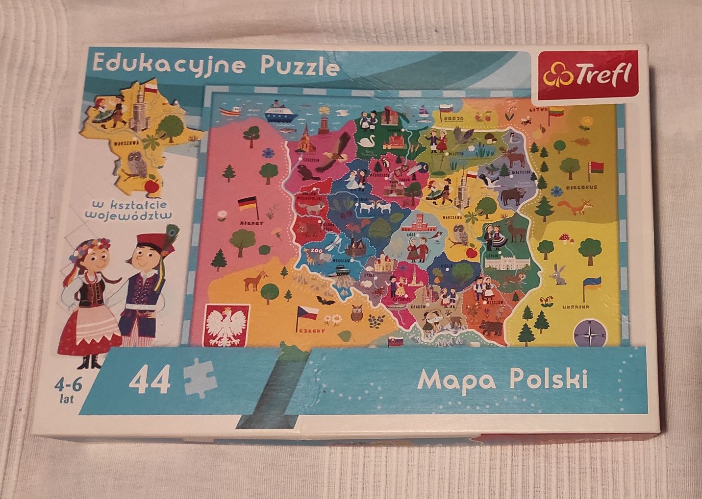 Puzzle Trefl mapa polski 44 elementy 4-6 lat