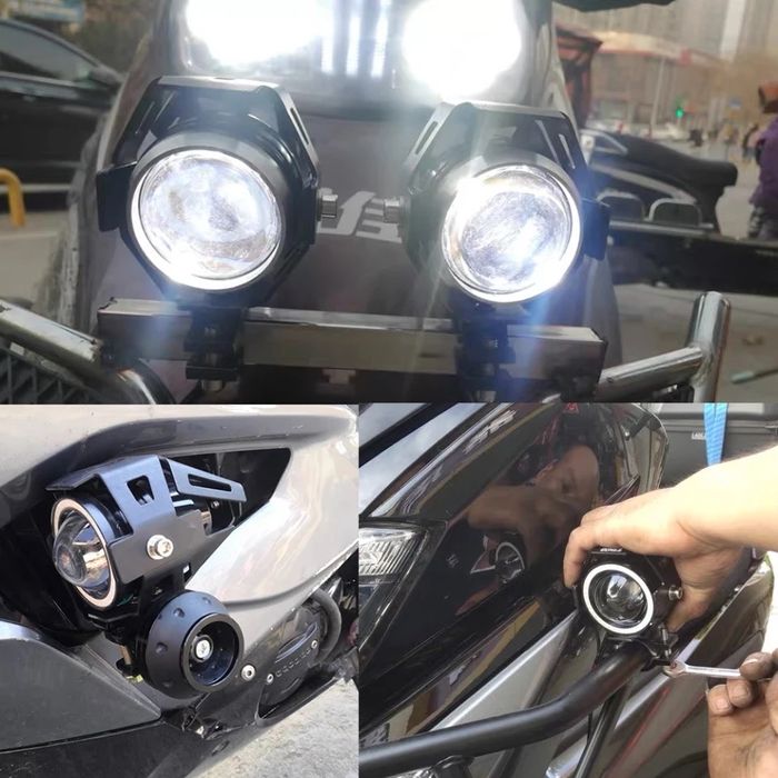 Par de faróis auxiliares LED moto 125 W 9600 lm