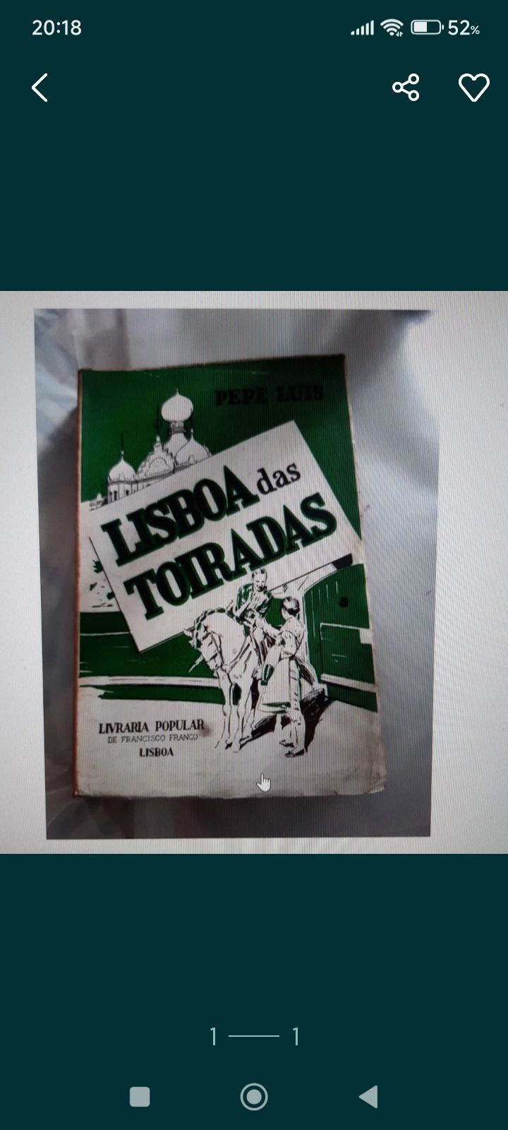Livro Lisboa das toiradas