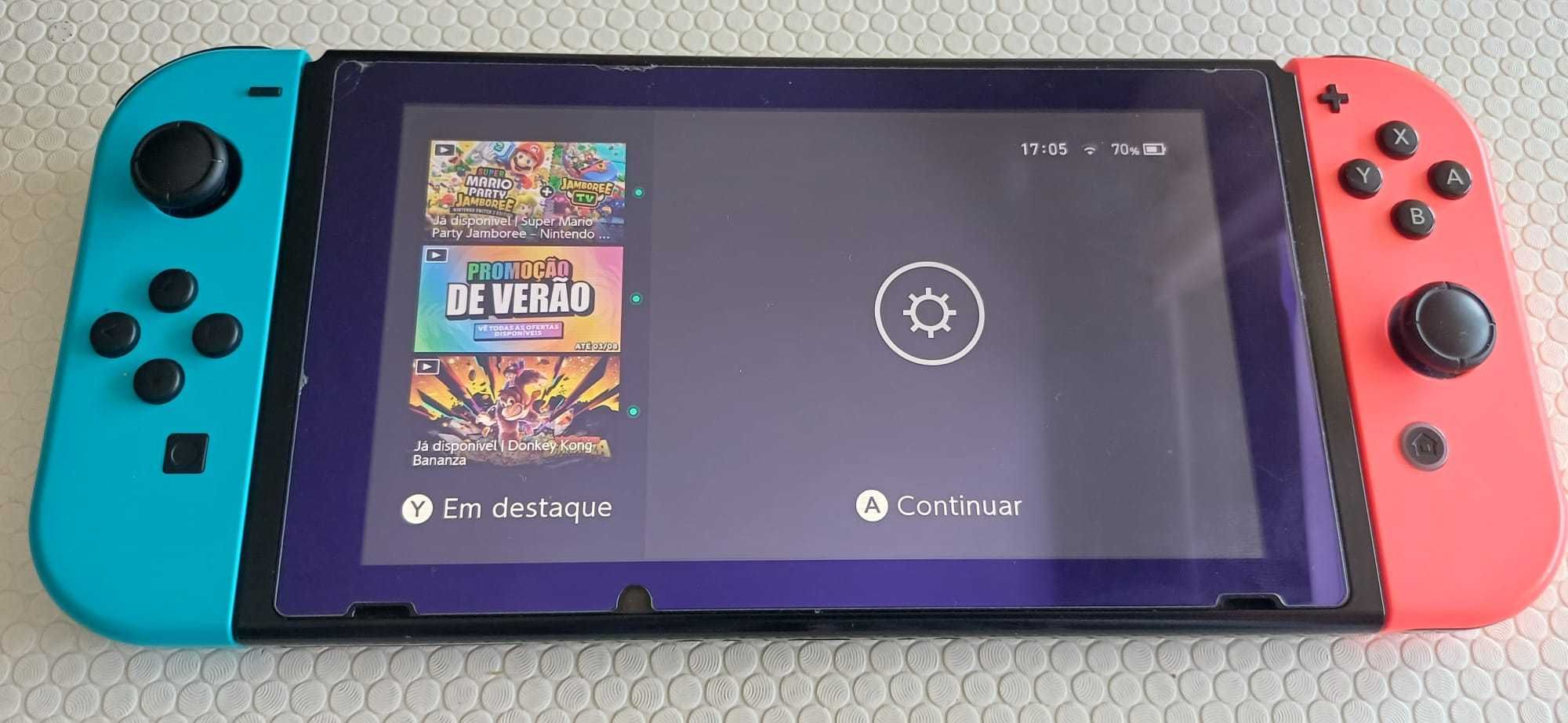 Nintendo Switch V1 como Nova + Bolsa Transporte