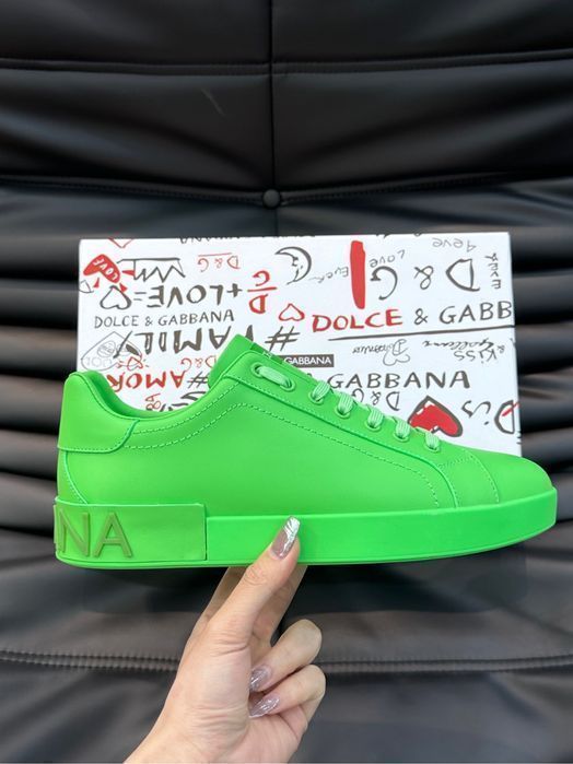 DOLCE & GABBANA мужские кроссовки салатовые